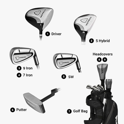 Callaway Golf Men's Strata Intro Complete 9 Piece Package Set (Gray, 9 Piece (strata Intro), Men's, Right Hand)