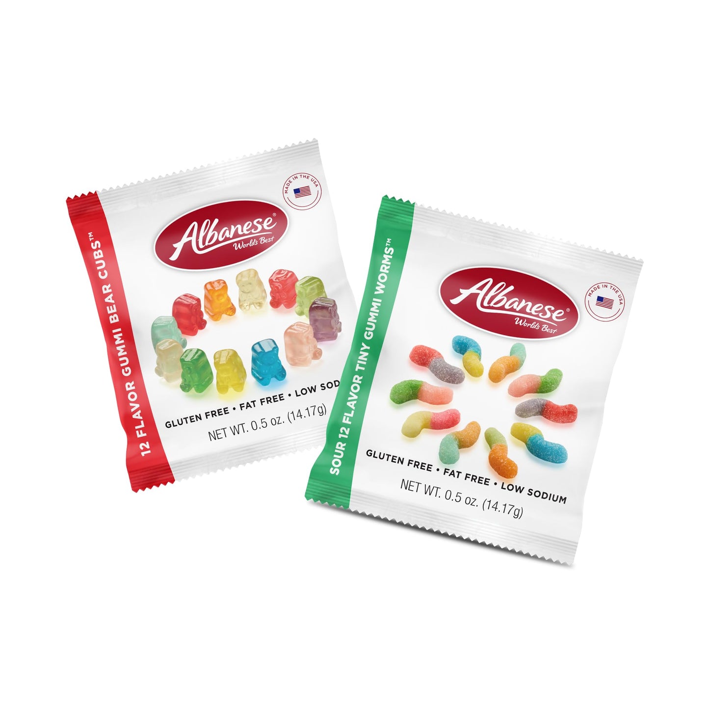 Albanese World's Best, Sweet & Sour Monster Combo, 45-0.5oz Trick or Treat Bags of Halloween Candy