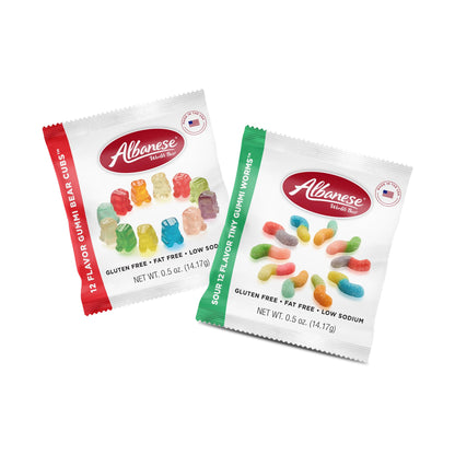 Albanese World's Best, Sweet & Sour Monster Combo, 45-0.5oz Trick or Treat Bags of Halloween Candy