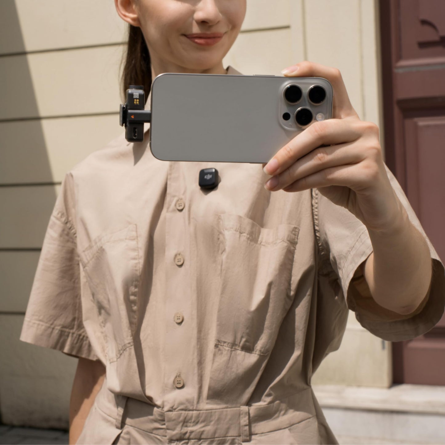 DJI Mic Mini (1 TX + 1 RX), Wireless Lavalier Microphone for iPhone/Camera/Android, Ultralight, Detail-Rich Audio, Noise Cancelling, Automatic Limiting, Vlog, Streaming, 400m Transmission