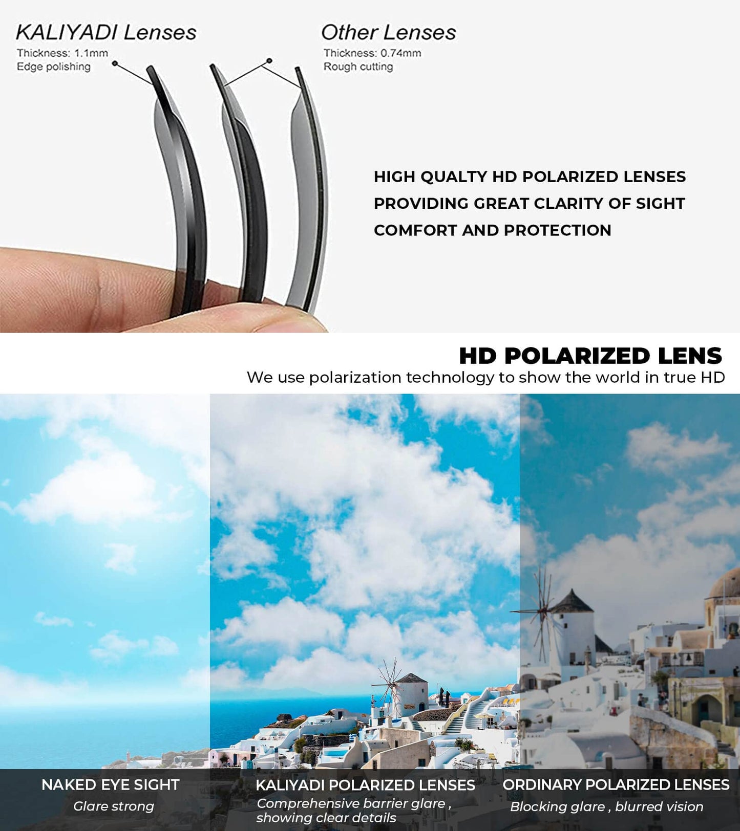 KALIYADI Polarized Sunglasses for Men and Women Matte Finish Sun glasses Color Mirror Lens UV Blocking (3 Pack)