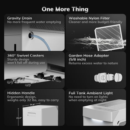 4500 Sq.Ft Energy Star 2025 Dehumidifier,AEOCKY Max 74 Pint/D(Standard 52Pint/D) Smart Compressor Dehumidifier with Drain Hose, Intelligent Humidistat,for Basement,Bedroom,Home,Bathroom