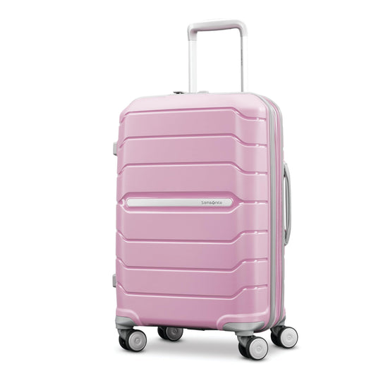 Samsonite Freeform Hardside Carry-On Luggage with Spinner Wheels - Hardshell Suitcase - TSA, Airline-Approved - Expandable Hard Shell, Smooth Rolling Wheels for Lightweight Travel - Pink Rose