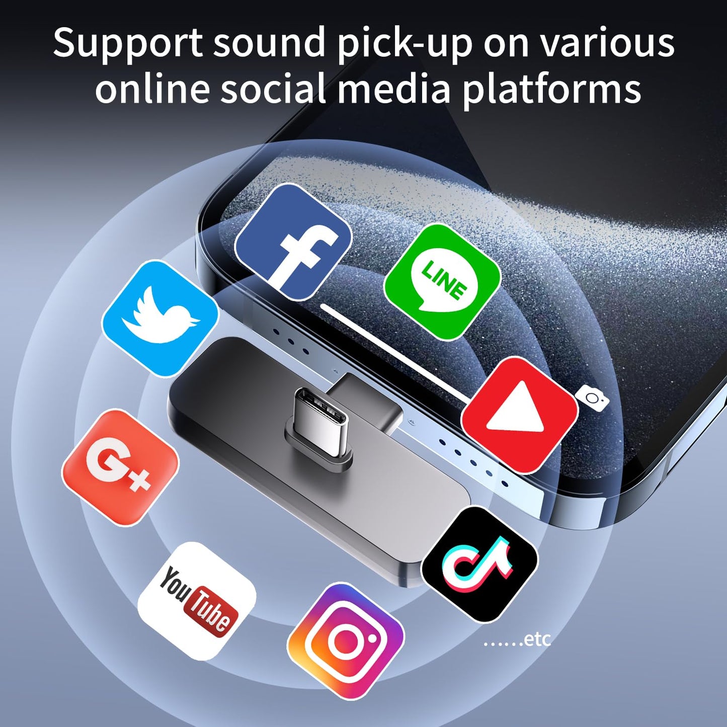 2 Pack Wireless Mini Lavalier Lapel Microphone for iPhone,Android Phone(2 in 1) - 65ft Cordless Clip on Dual Mics with Noise Reduction 6H Working Time for Video Recording Vlogging, YouTube,(Black)