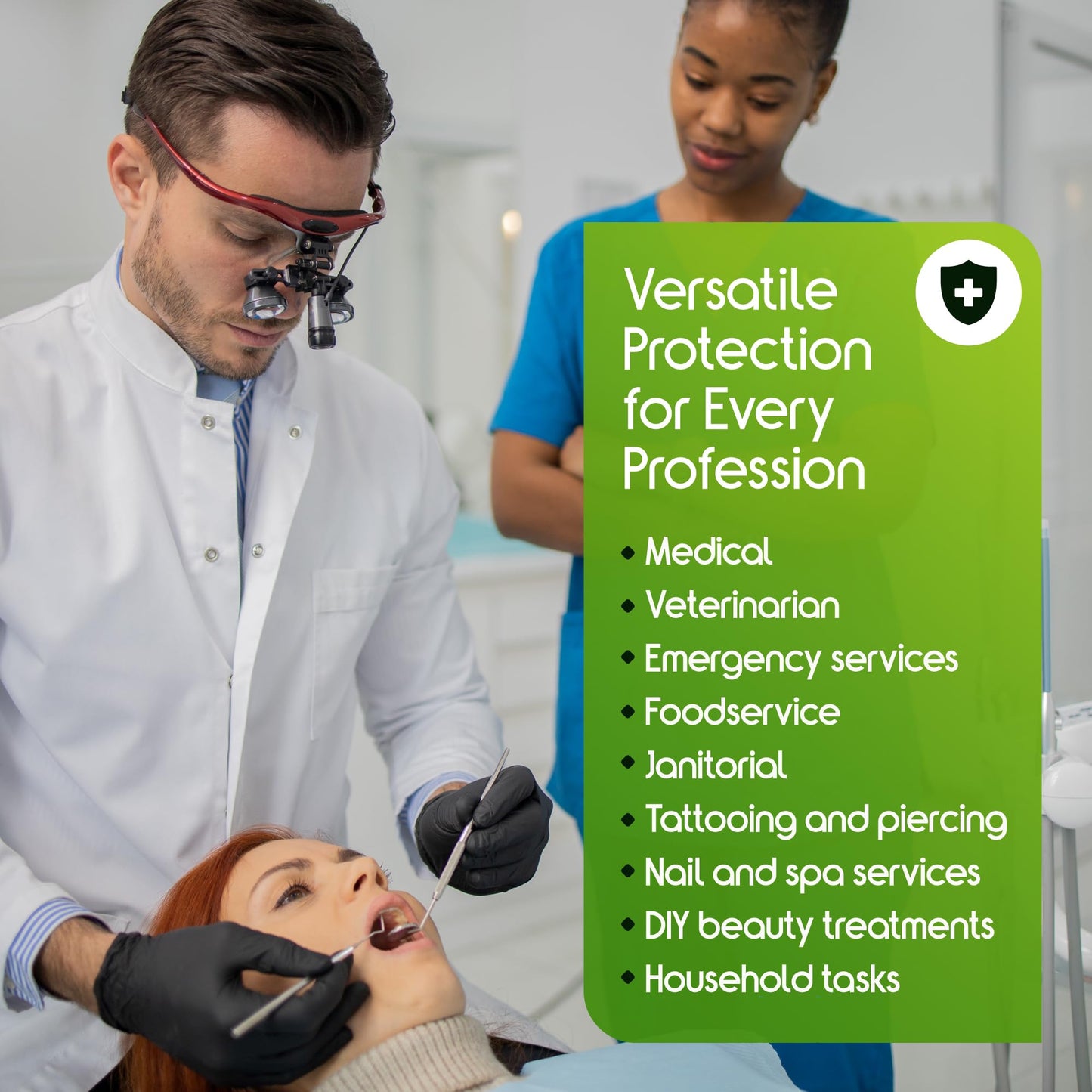 Inspire Black Nitrile Gloves HEAVY DUTY 6 Mil Nitrile Chemical Resistant Medical Cooking Cleaning Disposable Black Gloves (Black Nitrile Box Of 100, Medium)