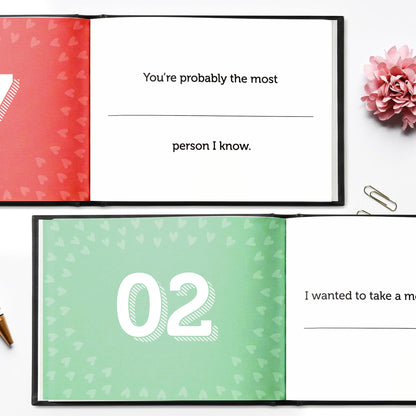 What I Love about You Book - Valentines Day Gifts for Him, Her - Fill-in-the-Blank Book for Men, Boyfriend, Husband, Women, Girlfriend, Wife, Him, Her - Couples Gifts for Anniversary, Christmas & More