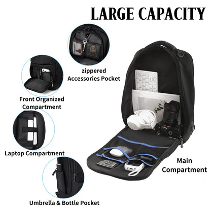 BJIAX Business Backpack for Men, High Tech Laptop Backpack with USB Charging Port and Ergonomic Design, 40L Waterproof Travel Work College Commuter Backpack Fits 17.3 Inch Tablet, Notebook