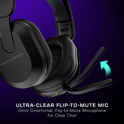 Turtle Beach Stealth 500 Wireless Gaming Headset Licensed for Xbox Series X|S, Xbox One & Works via Bluetooth with PC, Switch & Mobile – 40-Hr Battery, Memory Foam Cushions, Flip-to-Mute Mic – Black