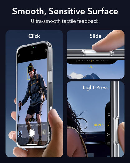 ESR for iPhone 16 Pro Max Case, Camera Control, Compatible with MagSafe, Shockproof Military-Grade Protection, Magnetic Phone Case for iPhone 16 Pro Max, Classic Hybrid Case (HaloLock), Clear