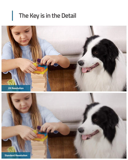 eufy Security Indoor Cam E220, Camera for home Security, Pan & Tilt, Dog/Pet Camera, 2K Wi-Fi Plug-in, Motion Tracking, Motion Only Alerts, Night Vision, HomeBase 3 Compatible, Voice Assistant Support