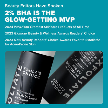 Paulas Choice--SKIN PERFECTING 2% BHA Liquid Salicylic Acid Exfoliant--Facial Exfoliant for Blackheads, Enlarged Pores, Wrinkles & Fine Lines, 4 oz Bottle