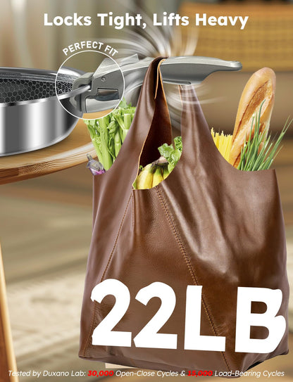 Pro DUXANO 12PC Hybrid 3-Ply Stainless Steel Skillet&Nonstick Pots and Pans Set, High Heat Sear&Fry, 2-Layer Ceramic Induction Cookware, 9H Scratch-Resistant&Anti-Warp,PFAS Free,All Cooktop/Dishwasher