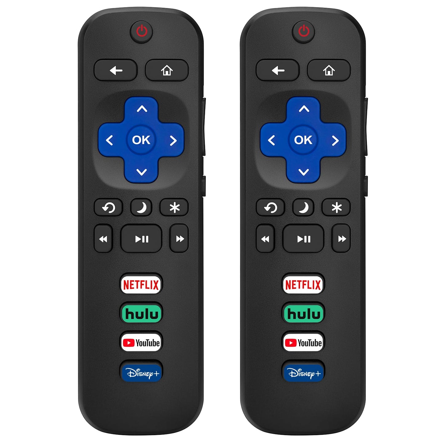 (Pack of 2) Replacement-Remote-Control for Roku-TV,Compatible for TCL Roku/Hisense Roku/Onn Roku/Philips Roku Smart TVs(Not for Roku Stick and Box)