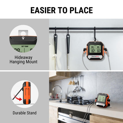 ThermoPro 450 ft Bluetooth Meat Thermometer with 2 Probes, Meat Thermometer Digital Wireless for BBQ Oven, Smoker Thermometer for Cooking Chicken Steaks Poultry