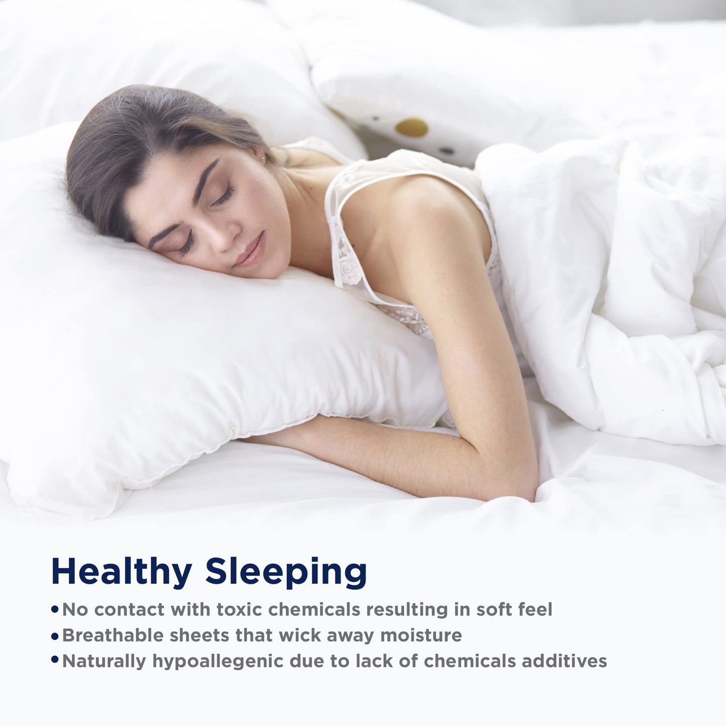 LANE LINEN 100% Egyptian Cotton Bed Sheets sábanas Queen, Soft & Comfy Luxury Hotel Like Thick Bedding Sheets & Pillowcase Set, Machine Wash Cooling 16'' Queen Deep Pocket Sheet Set Mineral