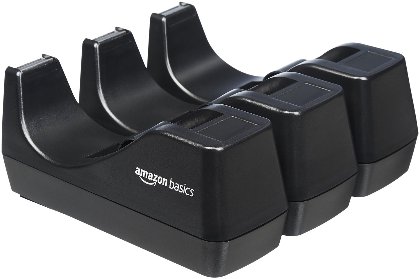 Amazon Basics Weighted Office Desk Tape Dispenser - 3-Pack