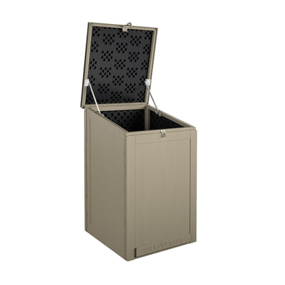 Cosco BoxGuard Outdoor Storage Box, Large Lockable Package Drop Box, 6.3 Cubic Feet, Weather-Resistant Design, Gray/Brown