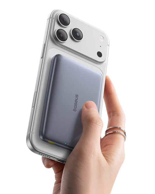 Baseus Picogo Magsafe Portable Charger, Qi2 15W 0.5" Ultra Slim 10000mAh Wireless Power Bank, 27W Fast Charging Magnetic Battery Pack with USB-C for iPhone 17 Pro Max/17 Pro/Air/16/15/14/13/12