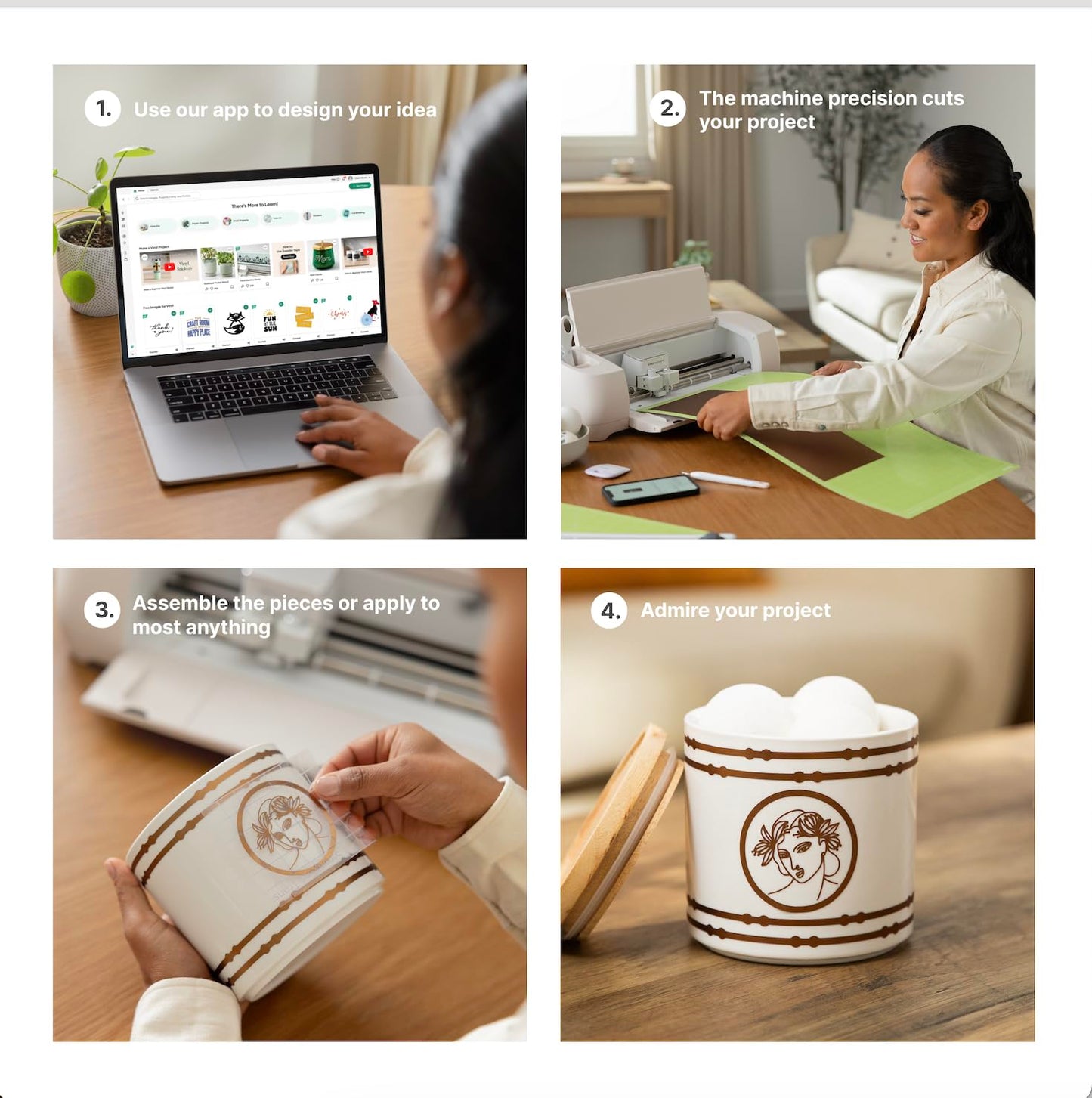 Cricut Maker 4 - Smart Cutting Machine (Seashell) | Digital Content Bundle - Includes Images in Design Space App