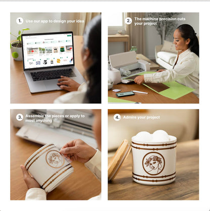 Cricut Maker 4 - Smart Cutting Machine (Seashell) | Digital Content Bundle - Includes Images in Design Space App