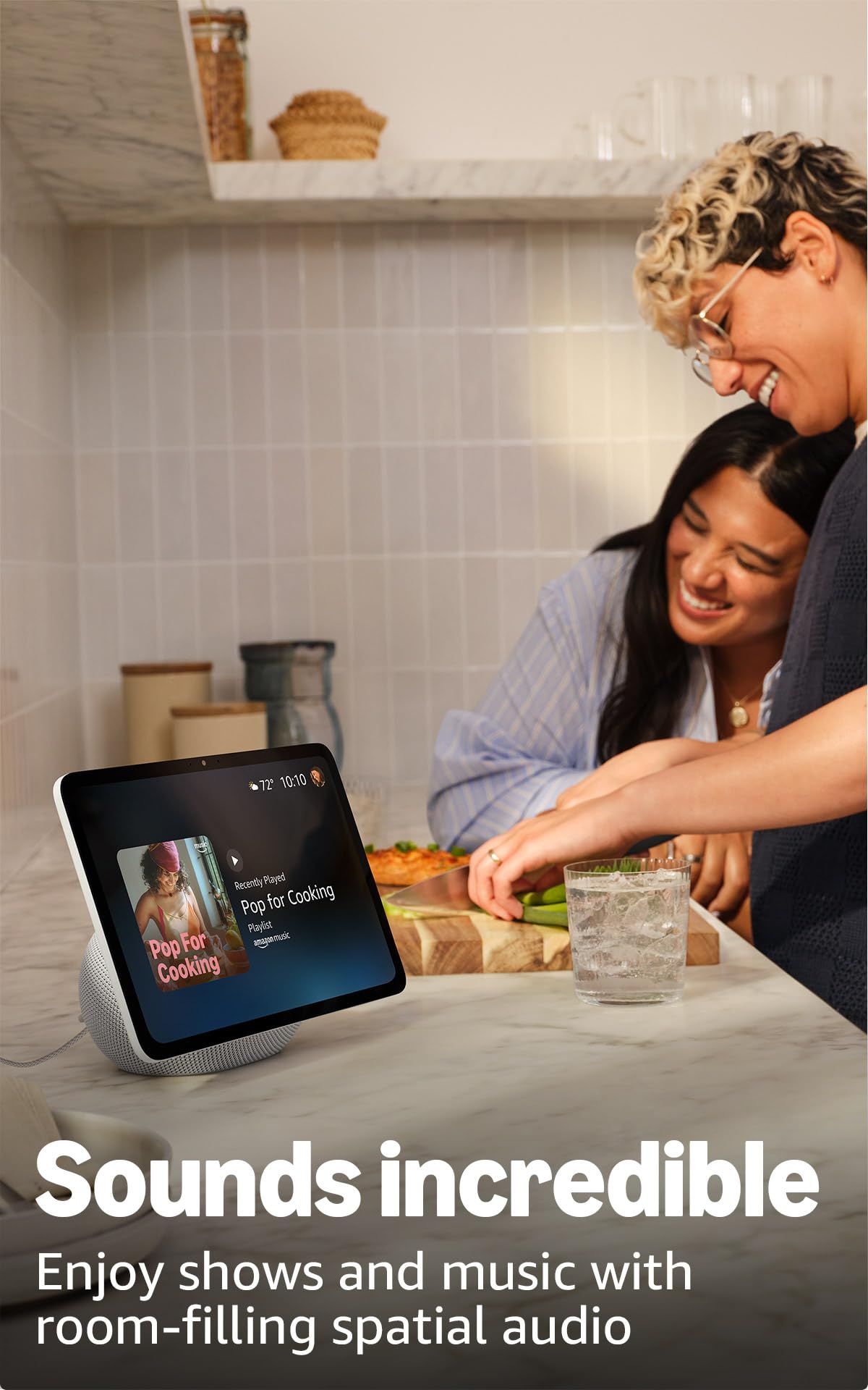 Amazon Echo Show 11 (newest model), Vibrant Full-HD 11" display with more viewing area and spatial audio, Designed for Alexa+, Glacier White