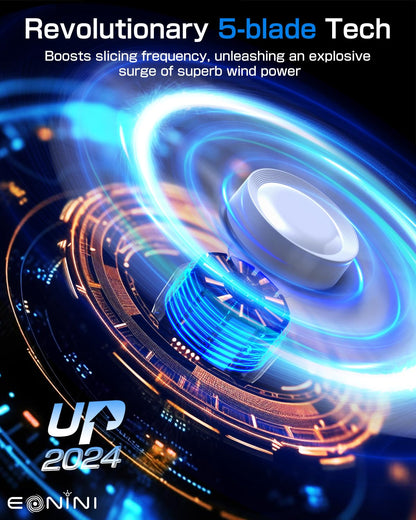 Eonini 2-in-1 Socket Fan Light with Remote, Small Ceiling Fans with Lights, 3 Colors Dimmable LED Light Bulb Fan, 1000LM, Easy Install Screw-in E26 Base for Bedroom Kitchen Garage Living Room