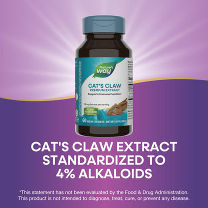Nature's Way Standardized Cat's Claw Extract, 175 mg per serving, 60 Capsules