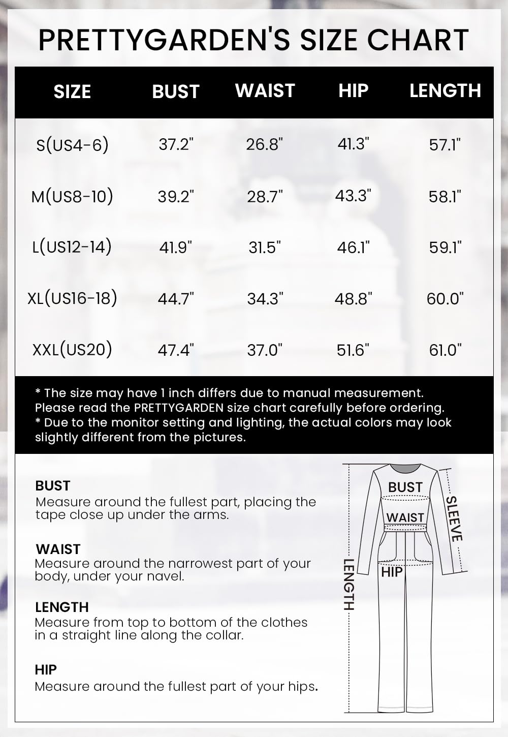 PRETTYGARDEN Women's 2024 Fall Jumpsuits Casual Dressy One Piece Outfits V Neck Long Sleeve Belt Pockets Long Pants Romper (Black,XX-Large)