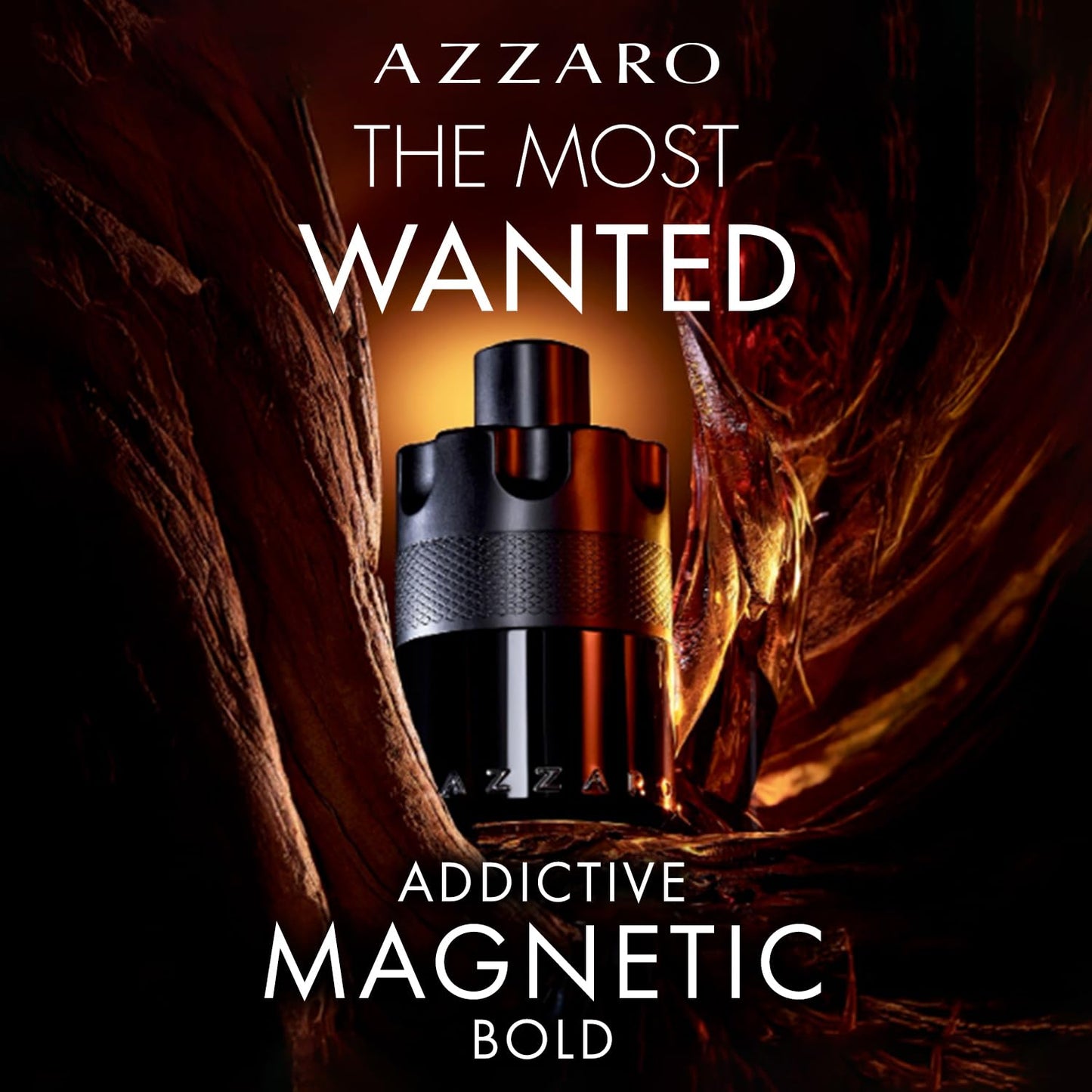 Azzaro The Most Wanted Eau de Parfum Intense - Long Lasting Woody Ambery Spicy Fougère Cologne for Men - With Notes of Bold Woody Accord, Spicy Cardamom, and Addictive Toffee Accord - 3.3 Fl Oz