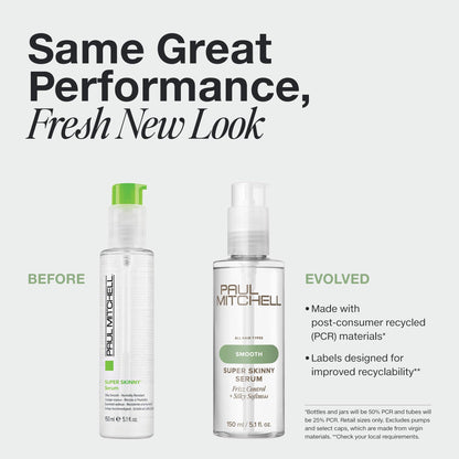 Paul Mitchell Super Skinny Serum Blowout Primer, Speeds Up Drying Time, Humidity Resistant, For All Hair Types, 5.1 fl oz