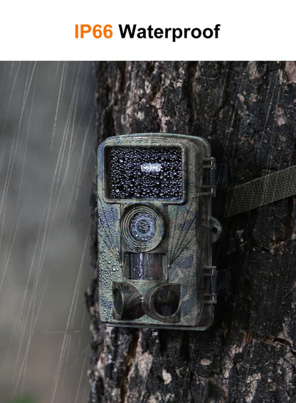 Dargahou Trail Camera - 4K 48MP Game Camera with Night Vision, 0.05s Trigger Motion Activated Hunting Camera, IP66 Waterproof, 130 Wide-Angle with 46pcs No Glow Infrared LEDs for Outdoor Wildlife