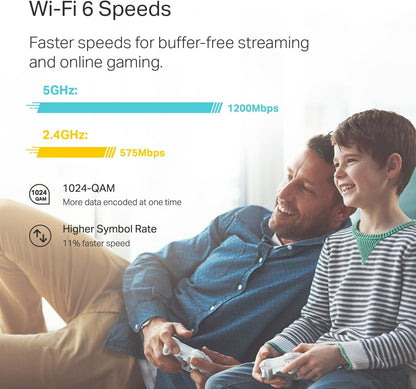 TP-Link Deco WiFi 6 Mesh WiFi System(Deco X20) - Covers up to 2200 Sq.Ft, Replaces Wireless Internet Routers and Extenders, 1-Pack