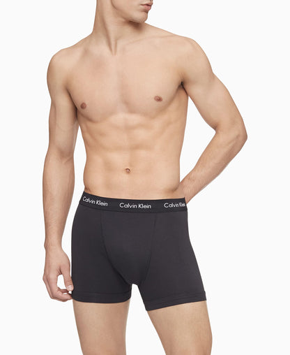 Calvin Klein Men's Cotton Stretch 3-pack Boxer Brief, 3 Black, Medium