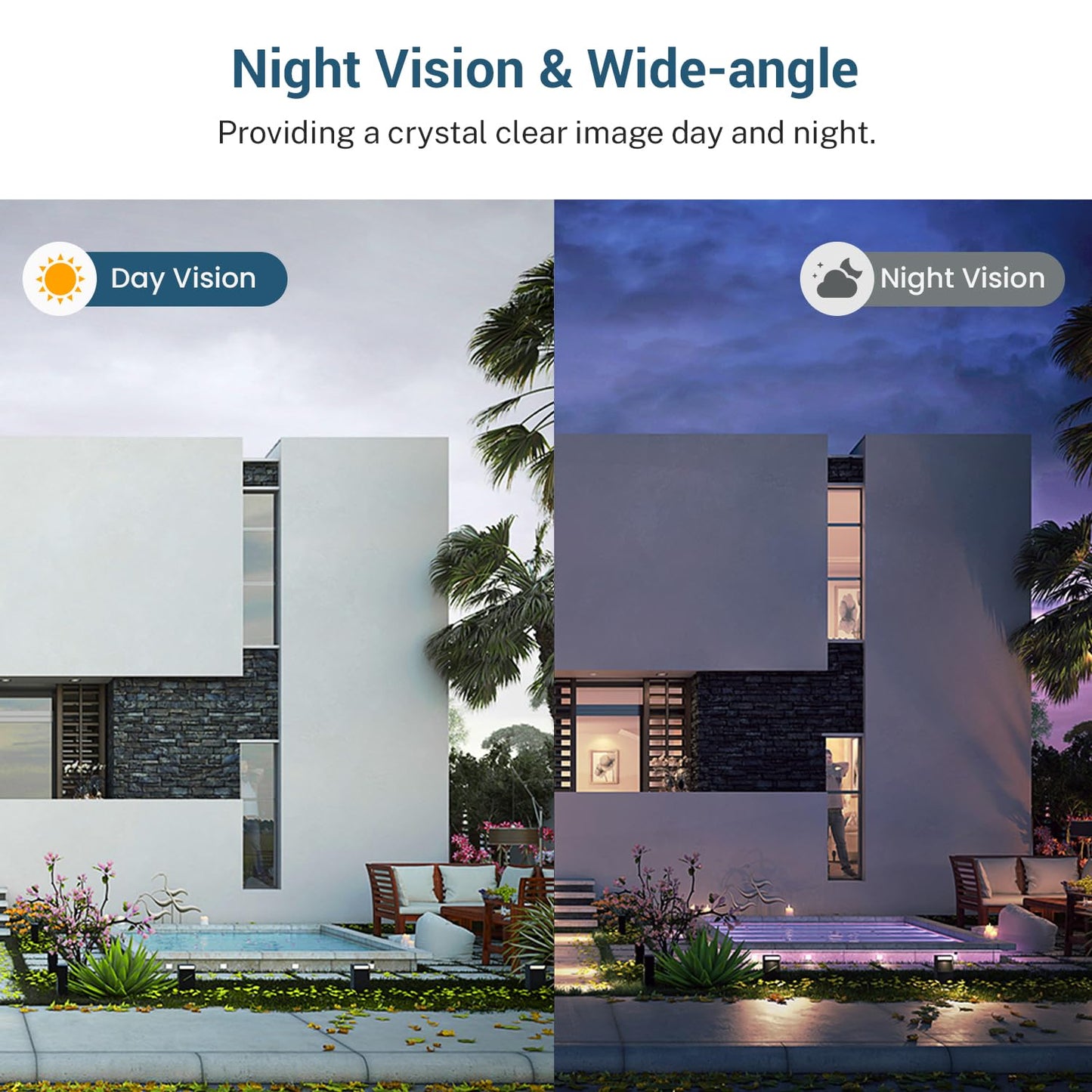 Wireless Wi-Fi Video Doorbell Camera with AI Motion Detection, 2 Way Audio, Night Vision, Cloud Storage, 2.4GHz Wi-Fi Only, Battery Powered