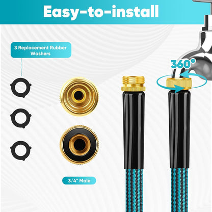 Garden Hose 5ft, Non-Expanding Water Hose Ultra Lightweight, Kink-Free, Sturdy, Flexible, Abrasion Resistant Hose for Yard, Lawn, Outdoor, Marine and Camper