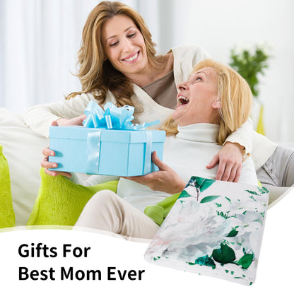 Mom Blanket Gifts for Mom Soft Plush Throw Blankets Best Mom Ever Flower Blankets Gift for Women from Your Favorite Son Daughter on Birthday Christmas (Green)