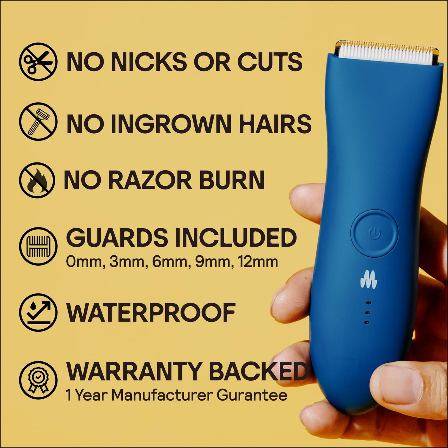 MERIDIAN Original Bikini Trimmer for Women, Body Hair Trimmer for Women, Pubic Hair Trimmer for Women, Body Shaver Women, Body Trimmer for Women & Men, Body Groomer for Women & Men, Original Ocean