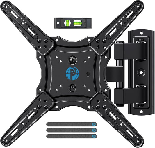 Pipishell Full Motion TV Wall Mount for 26-65 inch Flat or Curved TVs up to 77 lbs, TV Bracket Wall Mount with Articulating Arms, Extension, Tilt, Swivel, Leveling, Max VESA 400x400mm, PIMF7