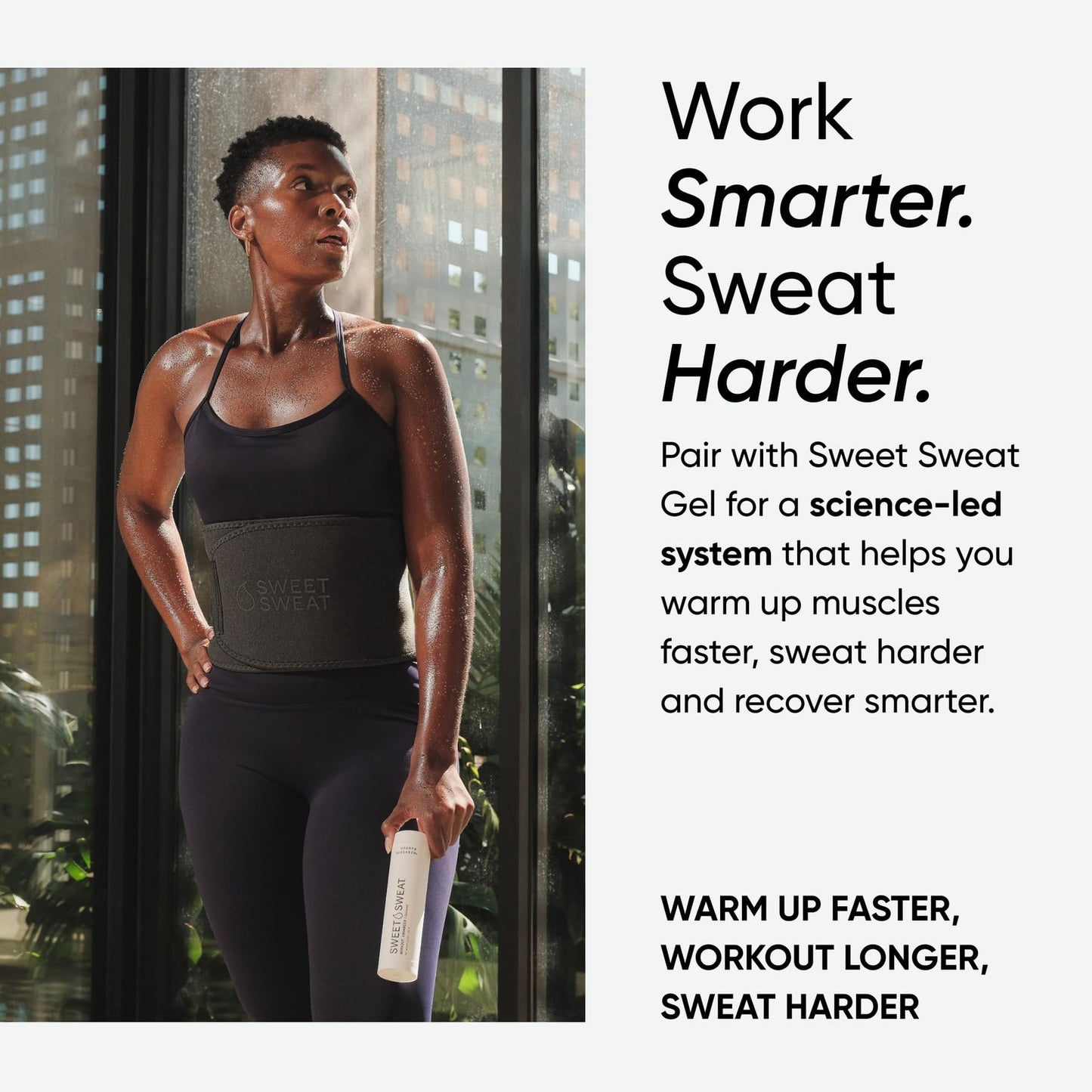 Sports Research Sweet Sweat Waist Trimmer (Core Series) - Premium Sweat Enhancing Fitness Band for Women & Men - Adjustable Fit · Latex-Free Neoprene - Matte Black, Small