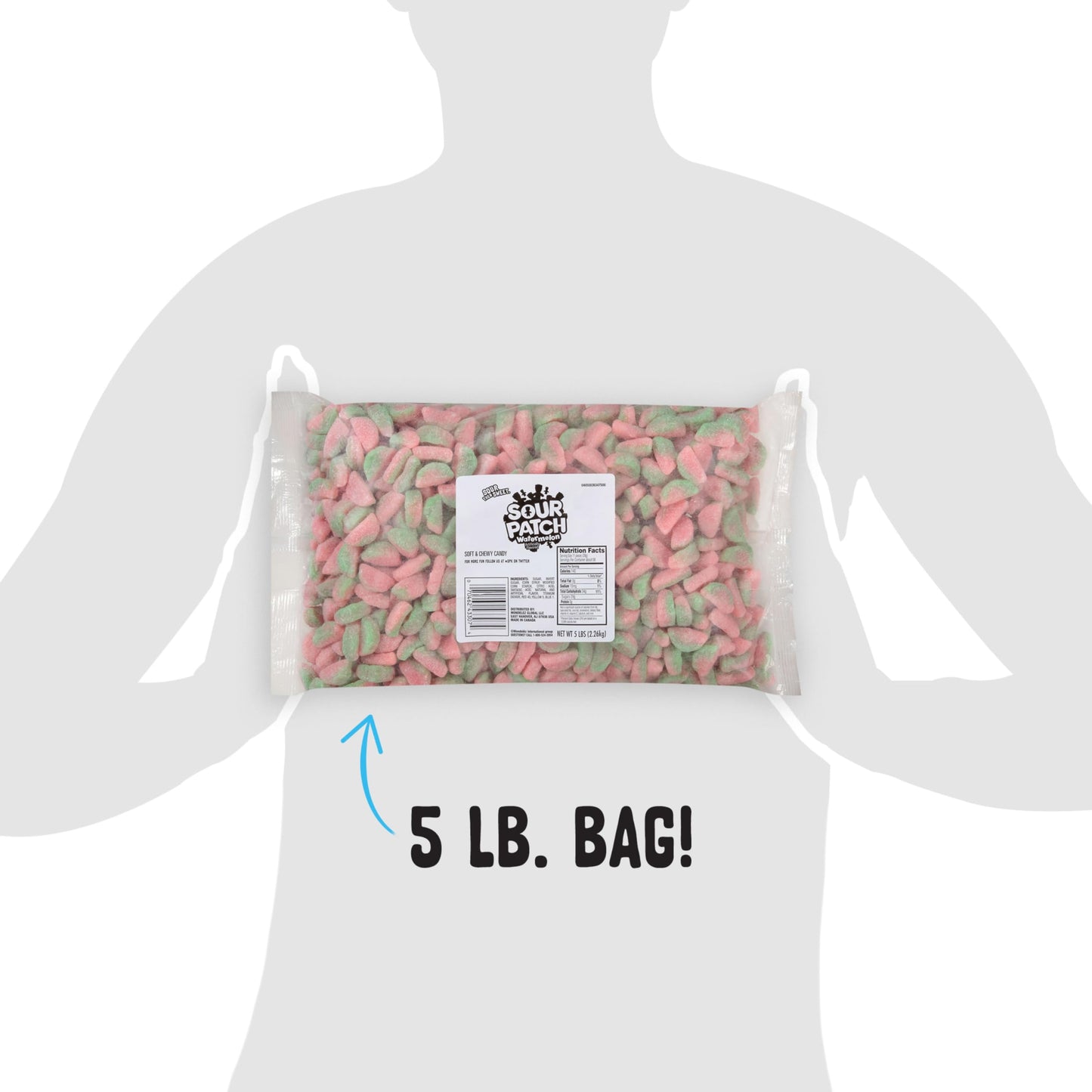 SOUR PATCH KIDS Watermelon Soft & Chewy Candy, 80 oz Bag