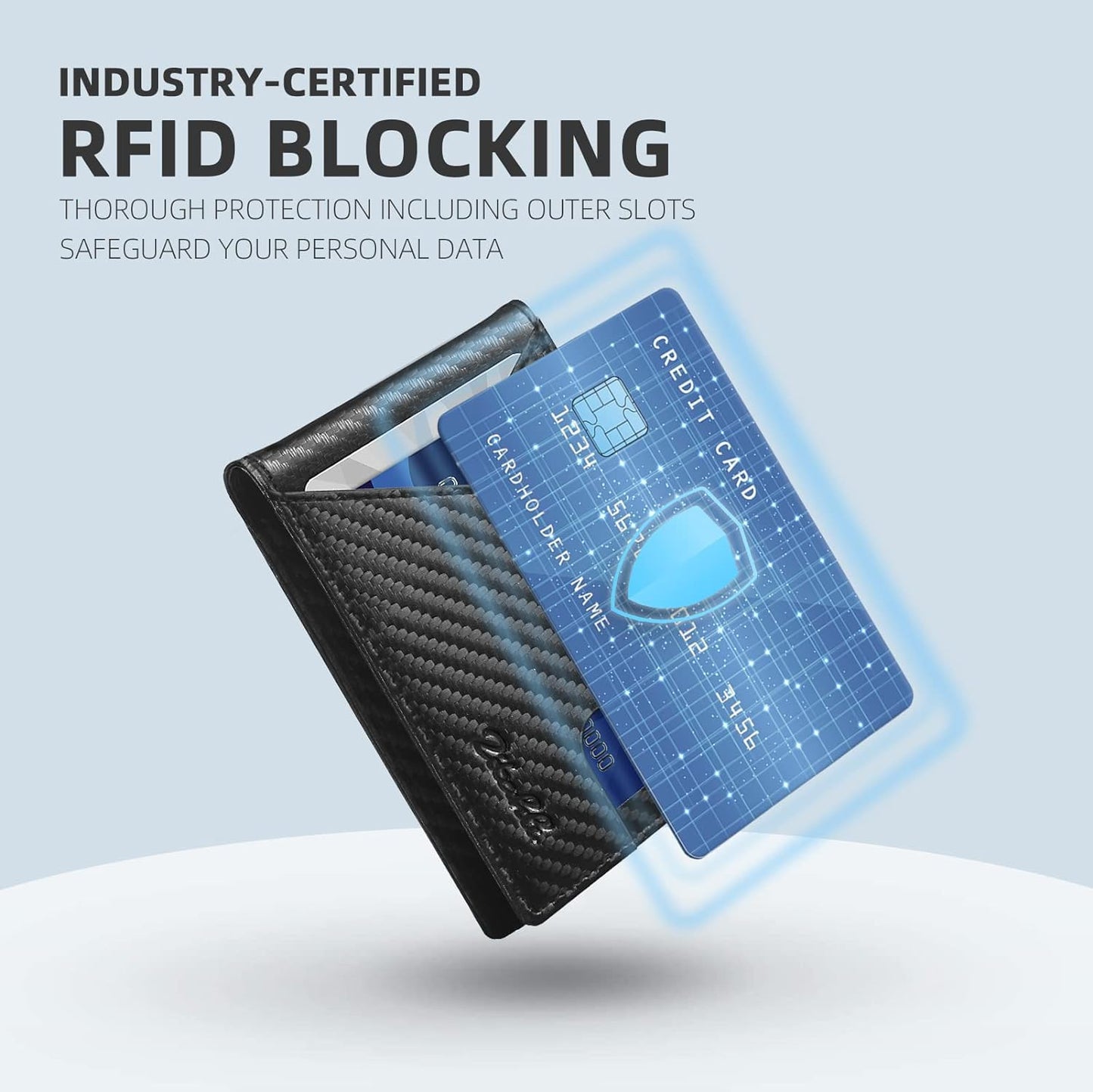 Zitahli Men's Slim RFID Blocking Leather Wallet - Premium Bifold Front Pocket Wallet with Gift Box,Leather Card Holder for Everyday Carry