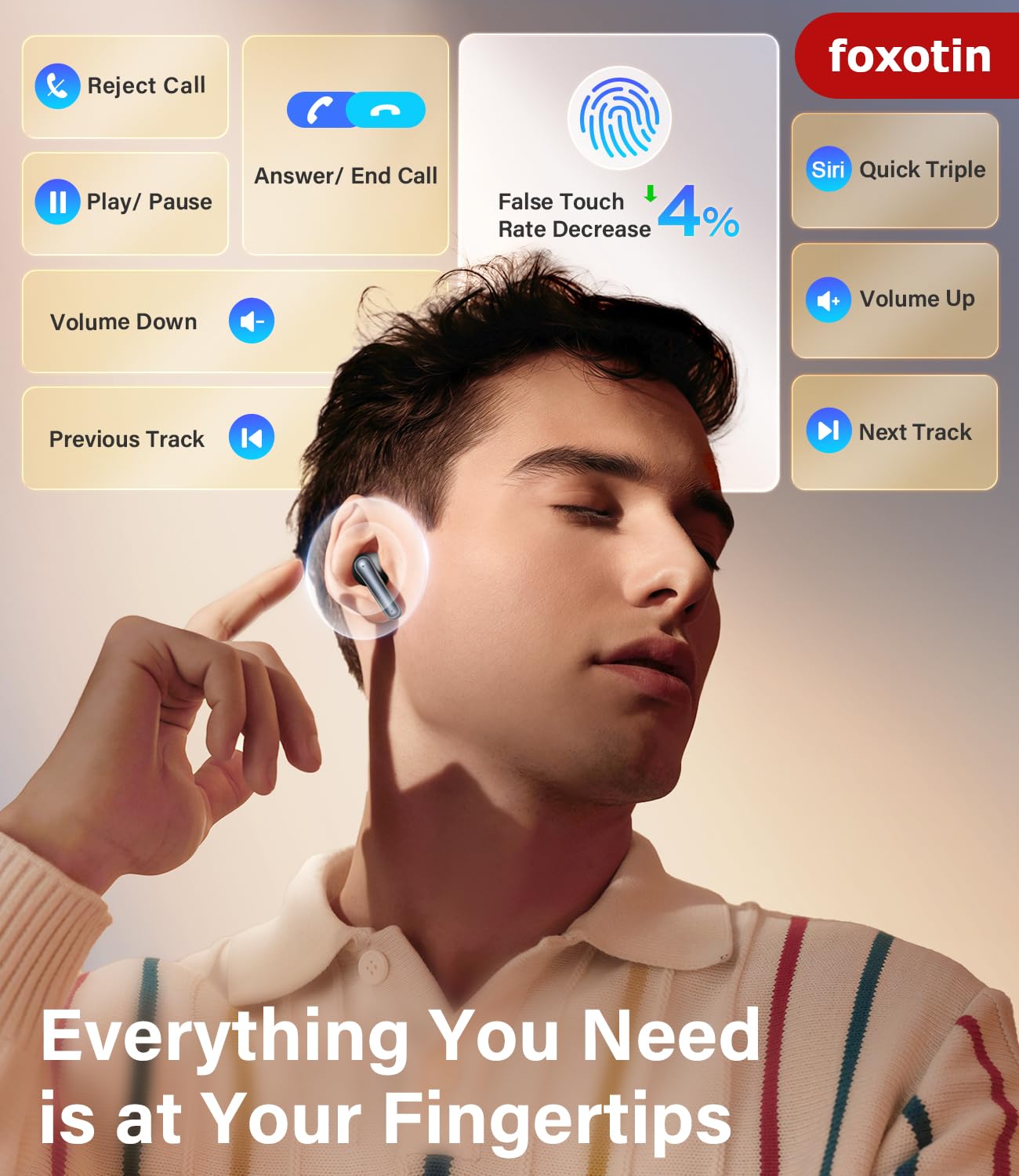 Ear Buds Wireless Earbuds - Bluetooth 5.3 Headphones (48H Playback) Built in Mic with LED Display Charging Case, IP7 Waterproof Earphone for iPhone Andriod Phones Laptop Sports Workout - Black