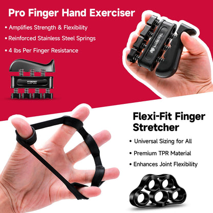 FitBeast Grip Strengthener Forearm Strengthener Hand Grips Strengthener Kit - 5 Pack Adjustable Resistance