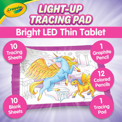 Crayola Light Up Tracing Pad - Pink, Art Kit for Kids, Kids Toys & Games, Light Box, Holiday Gifts for Girls & Boys, 6+ [Amazon Exclusive]