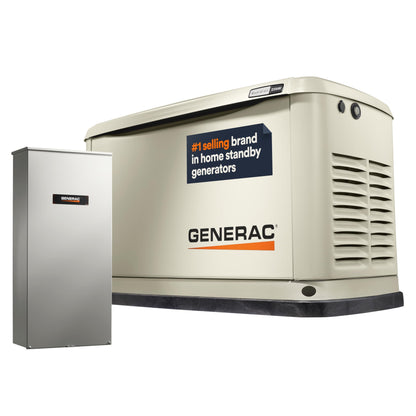Generac 7043 22kW Air Cooled Guardian Series Home Standby Generator with 200-Amp Transfer Switch - Comprehensive Protection - Smart Controls - Versatile Power - Wi-Fi Connectivity - Real-Time Updates