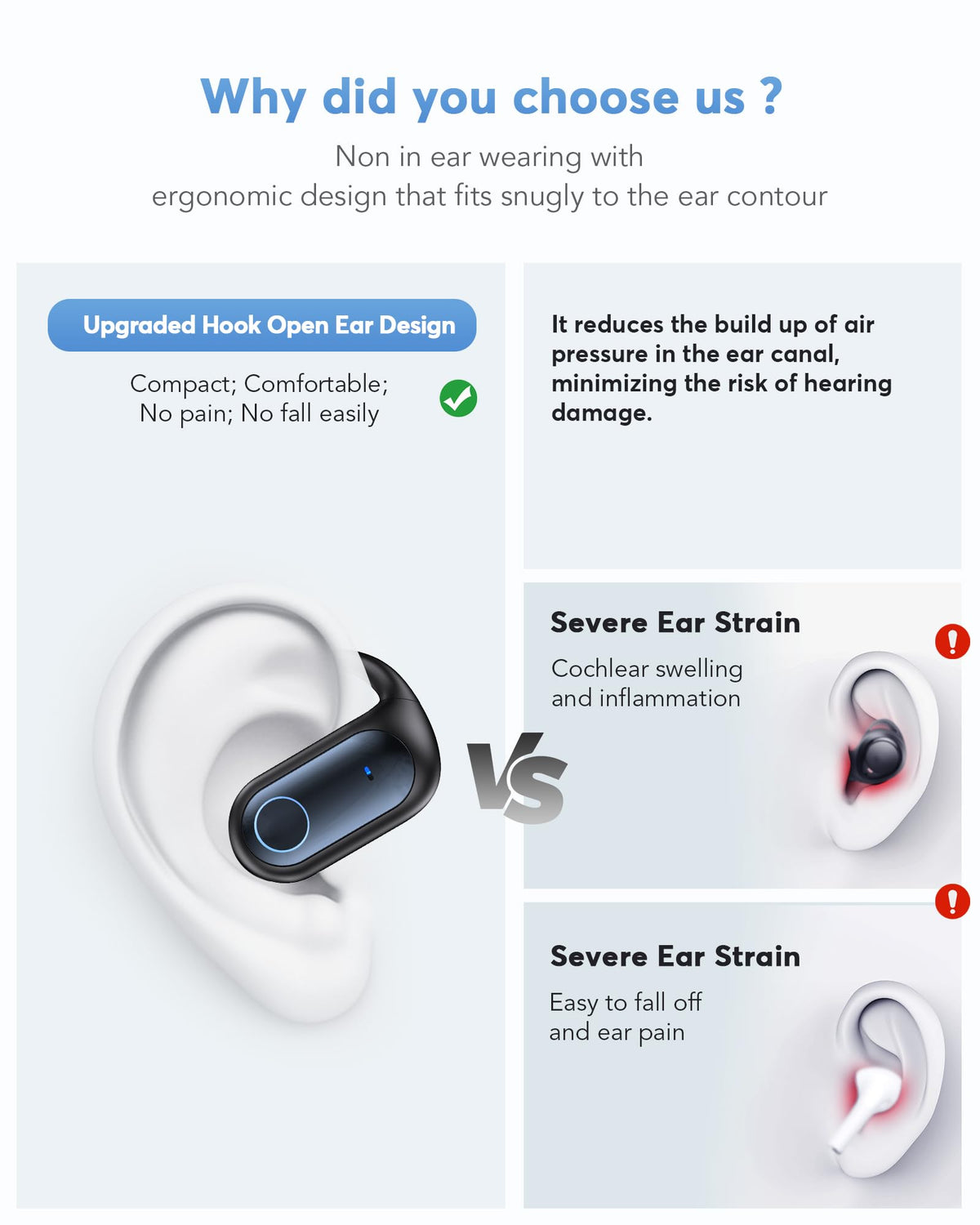 KOSERNT AI Translation Earbuds, Bluetooth 5.4 OWS Headphones with LCD Touch Screen, Real-Time Translator for 144 Languages & Accents, Perfect for Travel, Business & Learning, Royal Blue