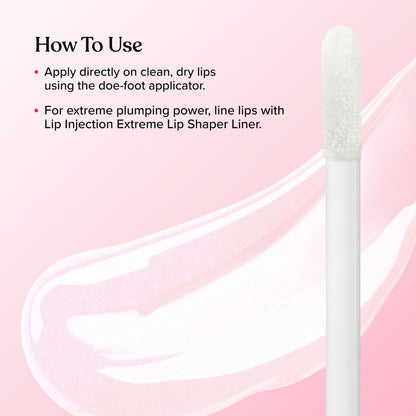 Too Faced Lip Injection Maximum Plump Extra Strength Lip Plumper Gloss | Hydrating + Plumping, Travel Size, 0.1 Fl Oz, Original