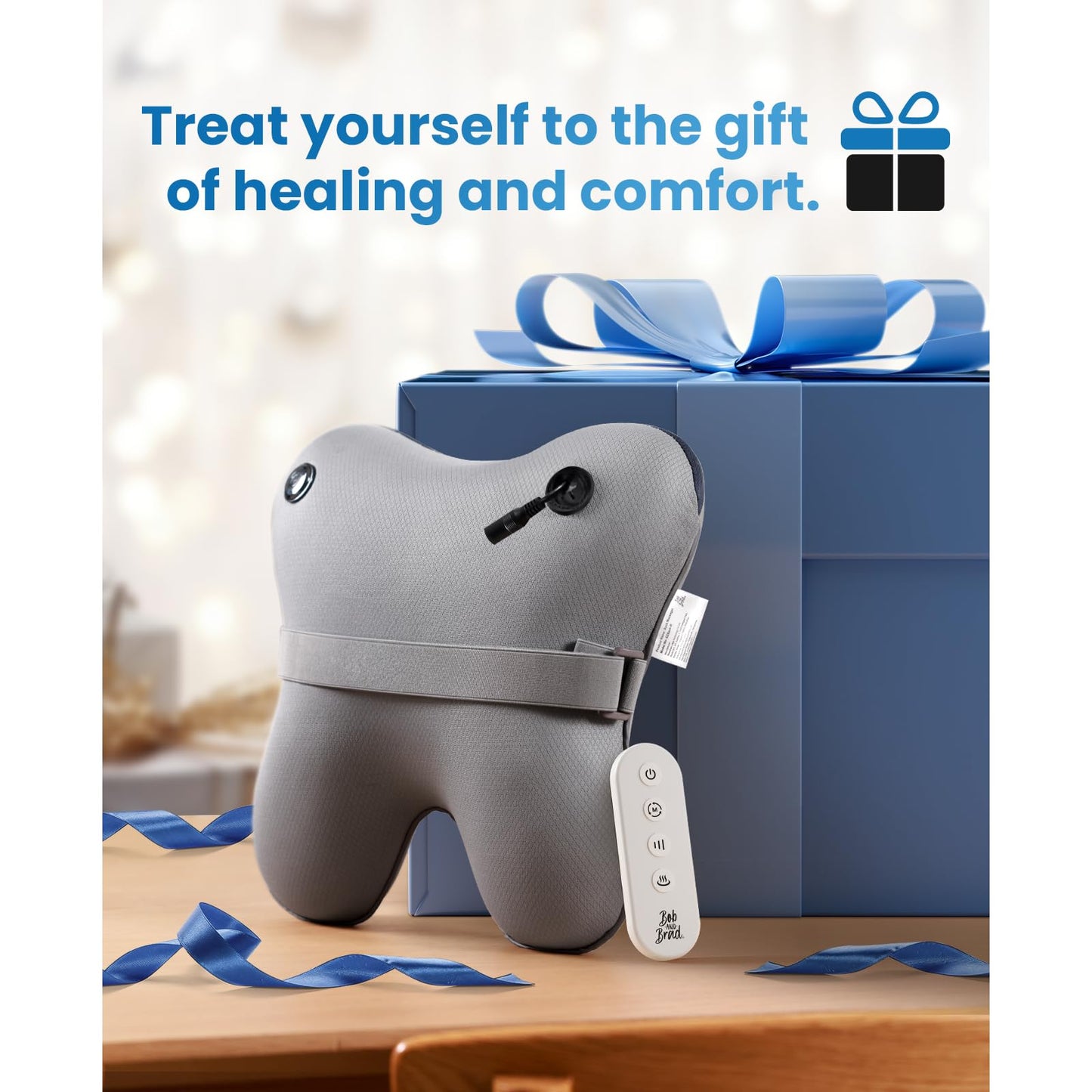 BOB AND BRAD Back Massager with Heat and Remote, EZBack Plus Corded Neck Massager for Pain Relief Deep Tissue, Shiatsu Massage Pillow with 3 Level for Full Body, FSA Eligible Ideal Gifts for Women