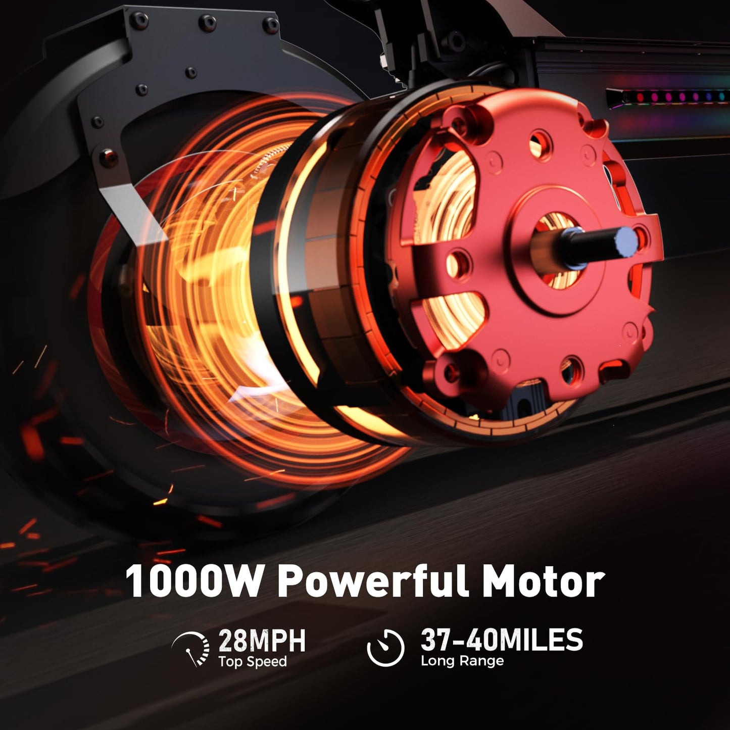 iScooter Electric Scooter Adults, 1000W Motor Up to 28 MPH Top Speed & 40 Miles Long Range E Scooter, 11" Off-Road Pneumatic Tire Scooter for Adults