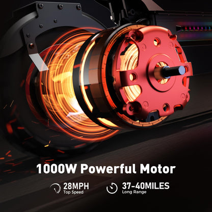 iScooter Electric Scooter Adults, 1000W Motor Up to 28 MPH Top Speed & 40 Miles Long Range E Scooter, 11" Off-Road Pneumatic Tire Scooter for Adults